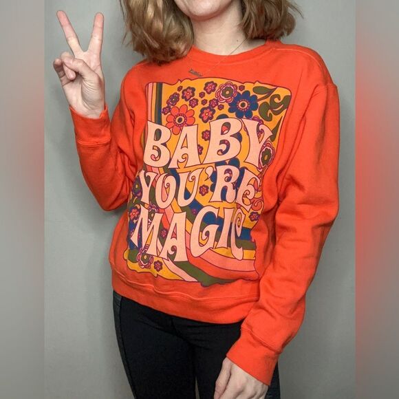 Life Clothing Company Baby Your Magic Groovy Hippie Sweatshirt Crewneck - Picture 1 of 10